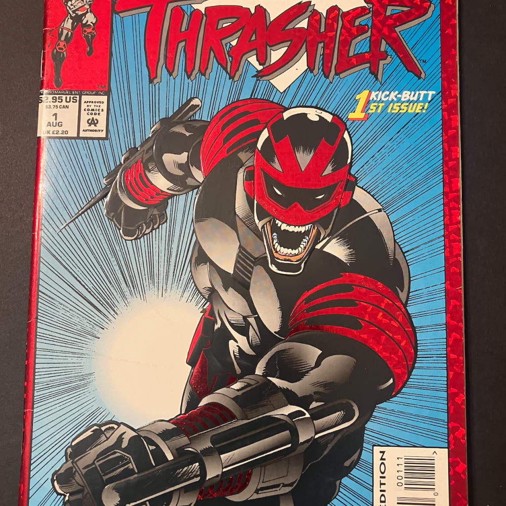 Night Thrasher Issue 1 Red Foil Newsstand Edition Aug 1993 Marvel